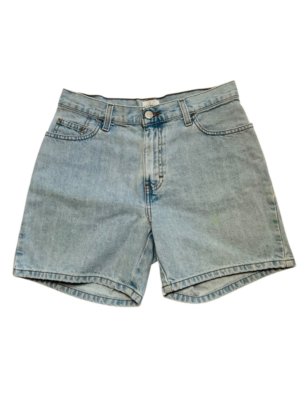 CALVIN KLEIN Jeans Shorts Easy Fit Blue Denim Cotton Size 4